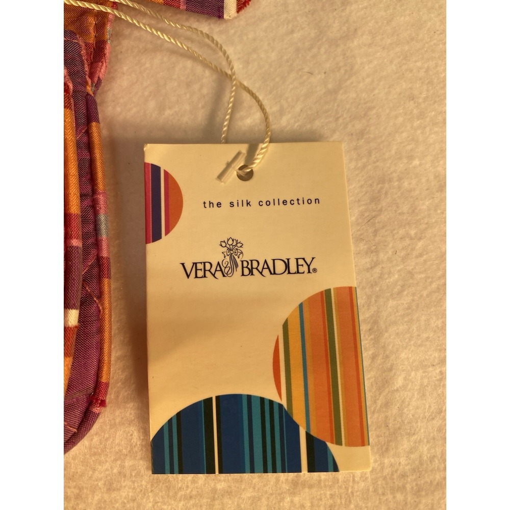 Vera Bradley Silk Collection Shoulder Bag NWT Quilted Stripe Multi Clutch Purse - Picture 8 of 9